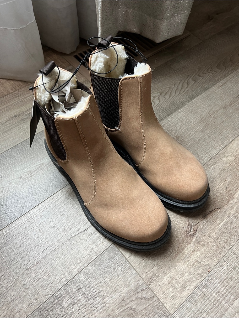 Tan boots